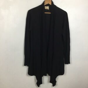 ELIE TAHARI Black Open Front Cardigan L/XL